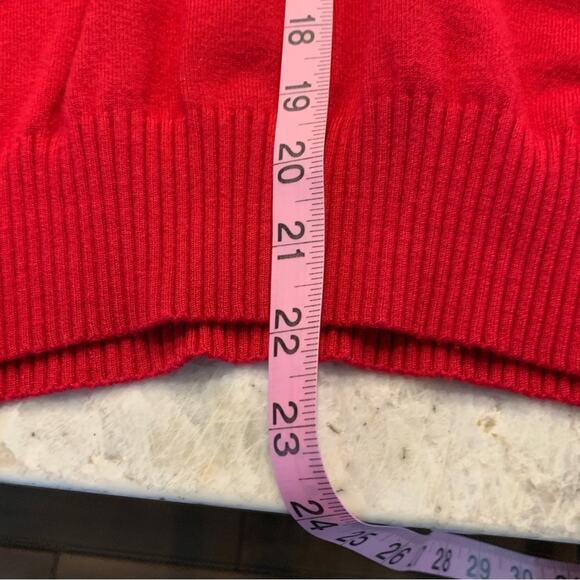 Kathy Ireland Ruby red sweater Three-quarter length sleeves size large - Picture 7 of 9